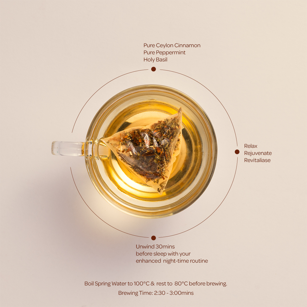 Ceylon Cinnamon Infusion with Peppermint and Holy Basil-20 Luxury Tea Bags