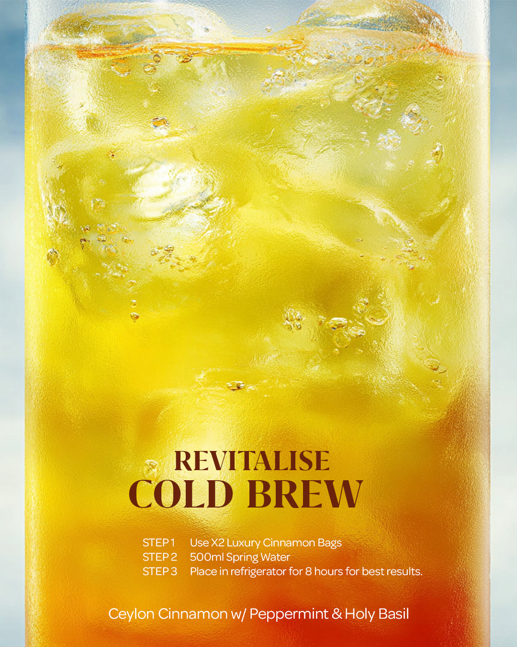 Ceylon Cinnamon Infusion with Peppermint and Holy Basil-20 Luxury Tea Bags